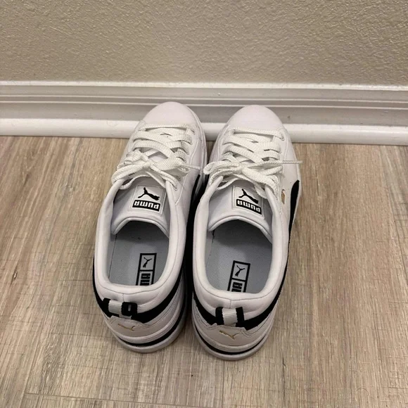 Puma White and Black Chunky Sneakers Mayze Size 11 Women’s - Picture 5 of 9